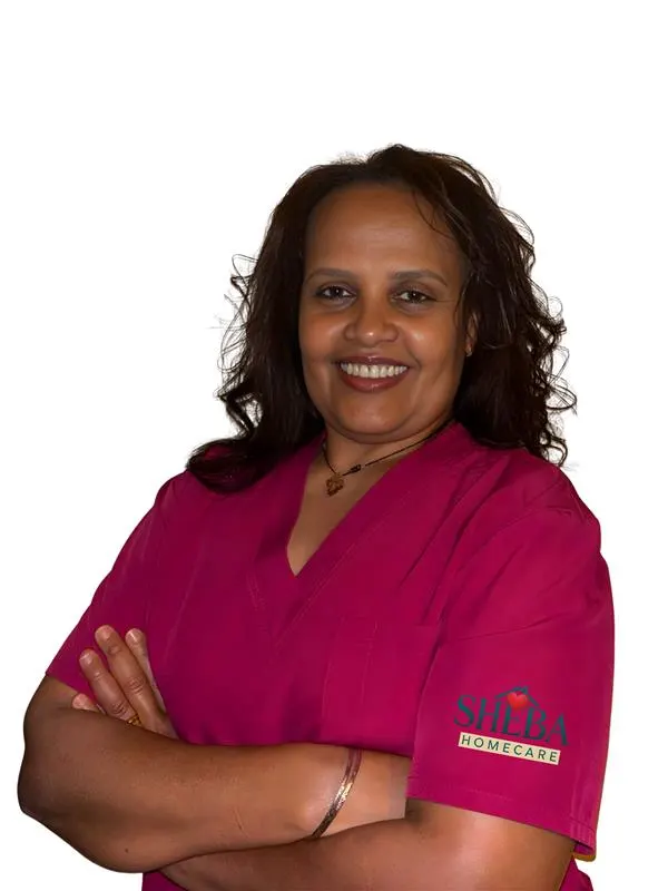 Video call support from Sheba Homecare caregiver Azeb